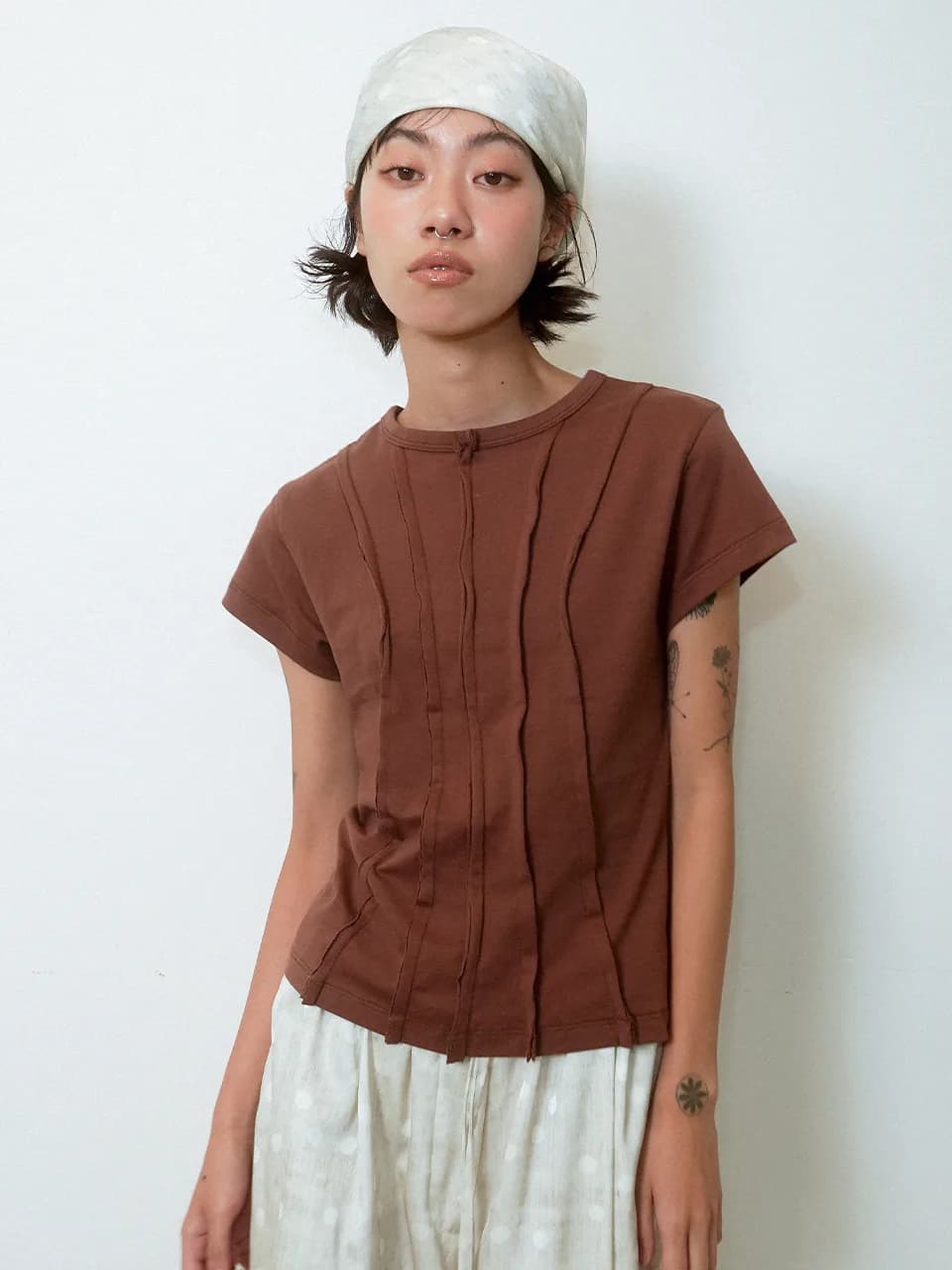 Ripped Page T-Shirt Brown